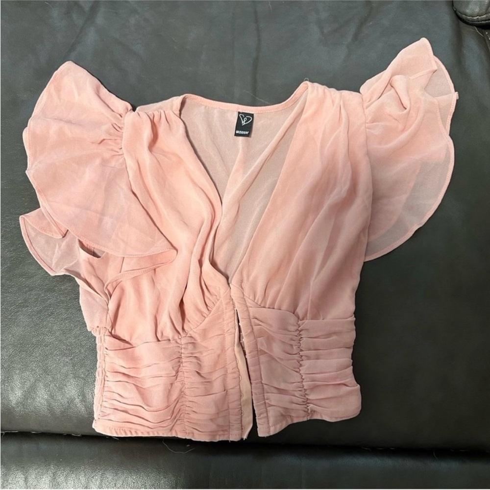 Windsor Pink Ruffled Blouse